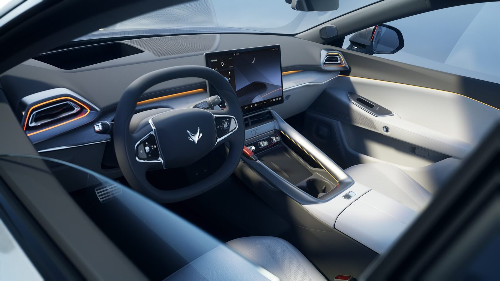 Arcfox Alpha S5 EV 2025 — главное фото модели, интерьер, передняя панель, рынок EU regional official