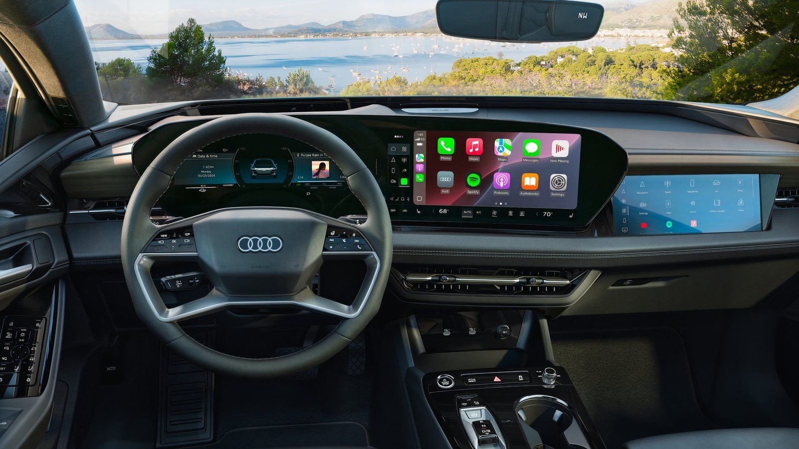 Audi A6 Sportback e-tron 2024 — интерьер, front cabin, рынок Global / EV Query only