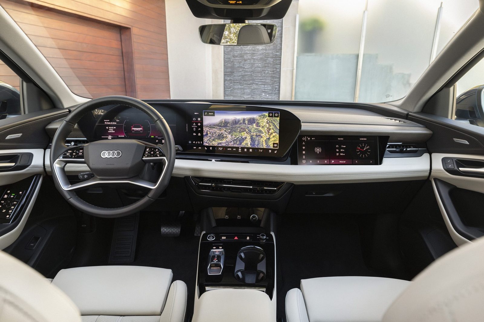 Audi Q6 e-tron Global 2024 — интерьер, front cabin, рынок Global / EV Query only