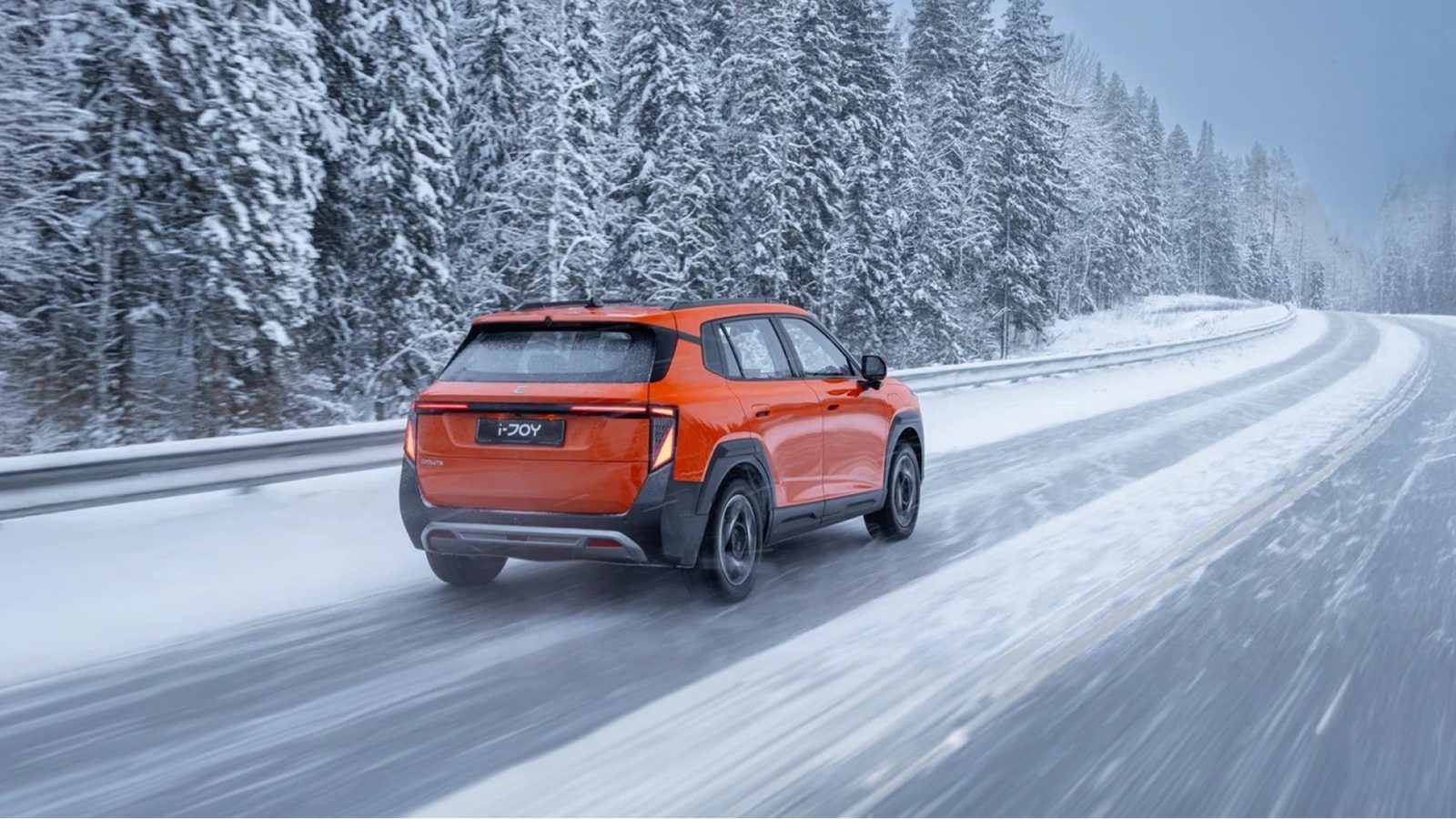 Evolute i-JOY 2026 — экстерьер, rear 3q winter, рынок internal_mvp