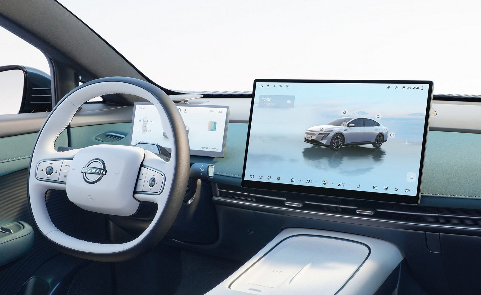 Nissan Dongfeng Nissan Ariya China 2022 — интерьер, второй ряд сидений, рынок internal_mvp