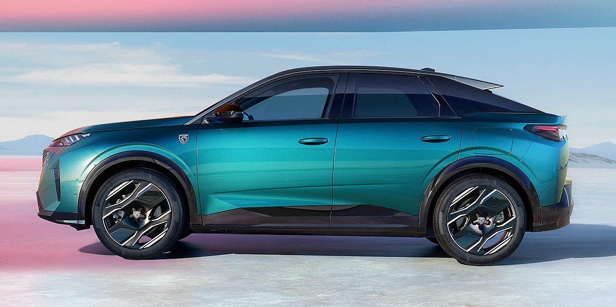 Peugeot E-3008 2024 — экстерьер, side profile, рынок internal_mvp
