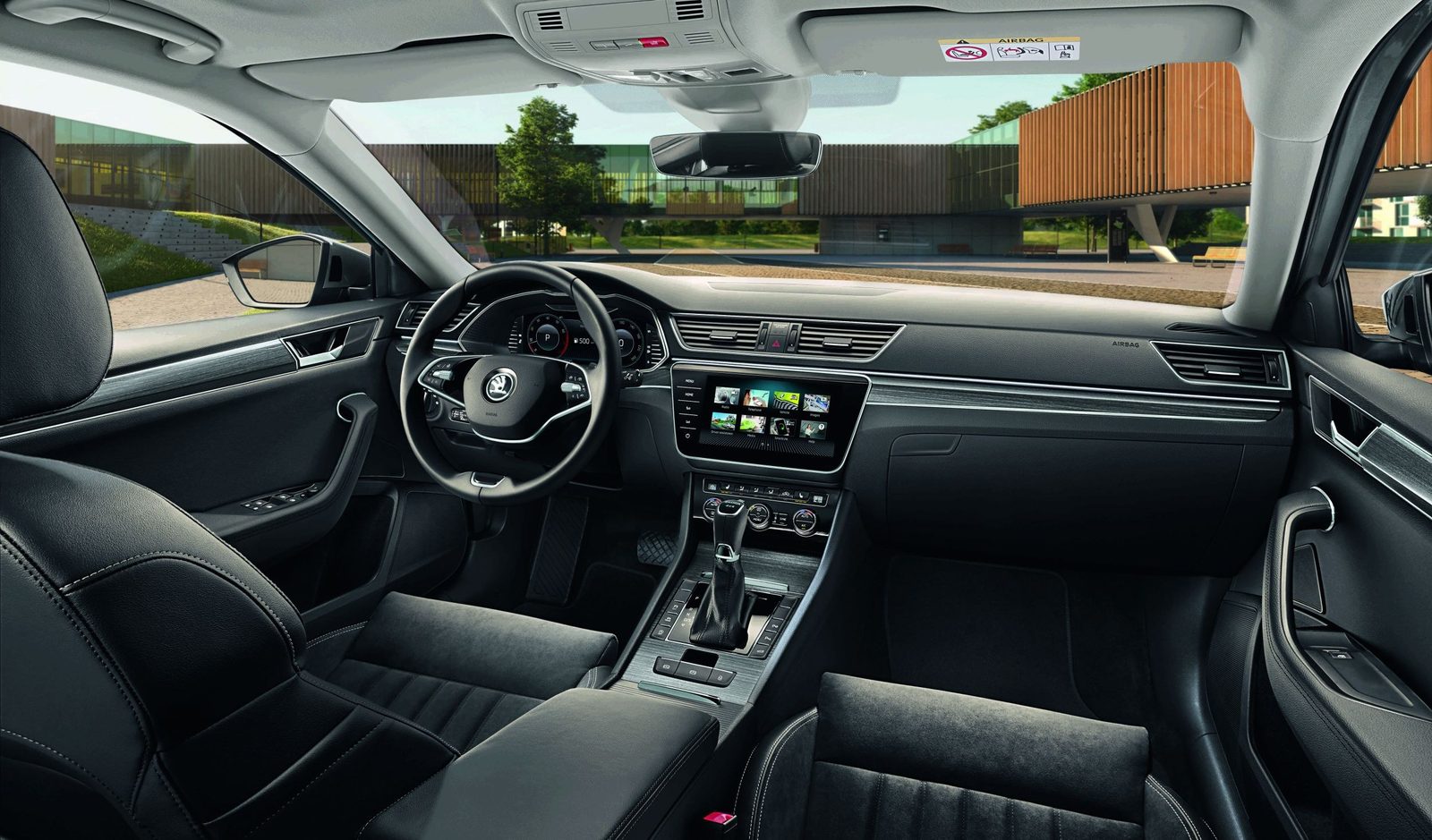 Škoda Superb Combi iV 2024 — интерьер, второй ряд сидений, рынок internal_mvp